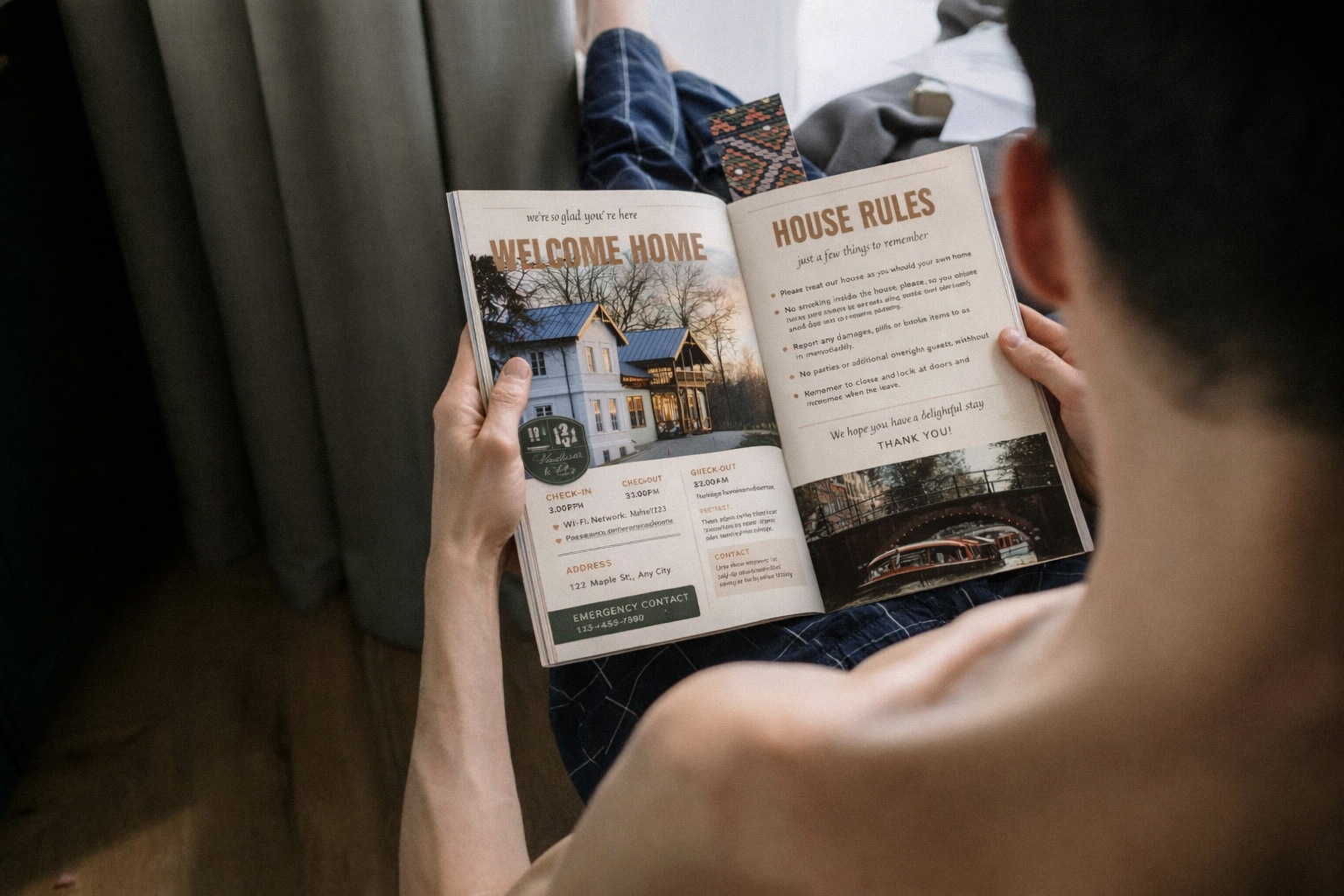 Short Term Rental Airbnb Welcome Guide & Booklet (12 Pages)