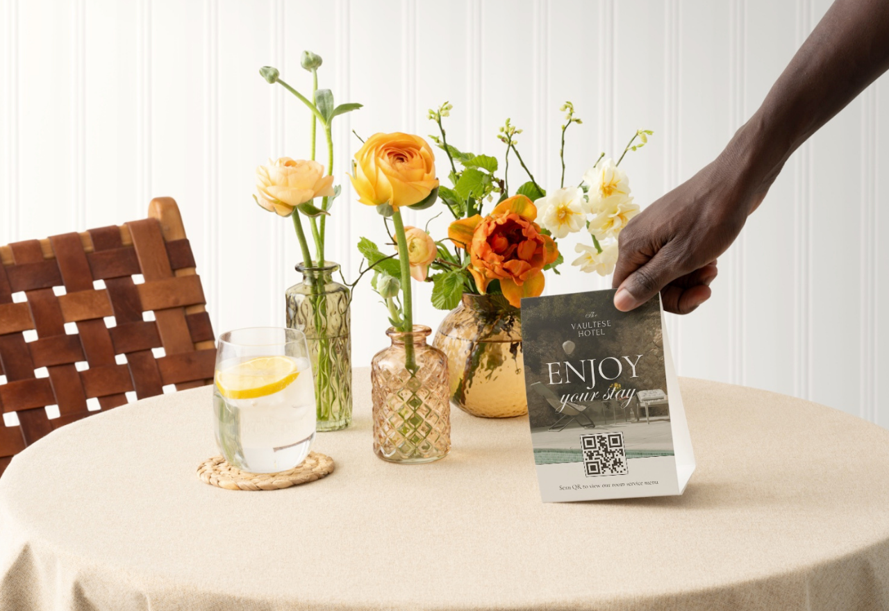 Custom QR Menu/Room Service Card